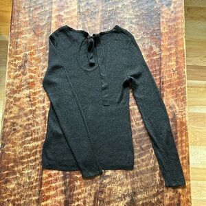 Black lame’ top On 34th size small